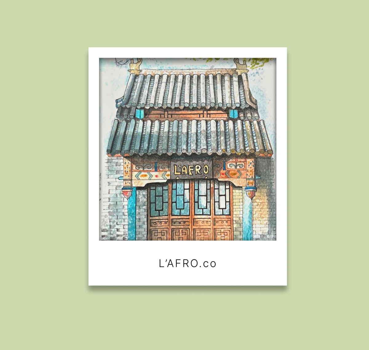 L’AFRO translucent Polaroid cards