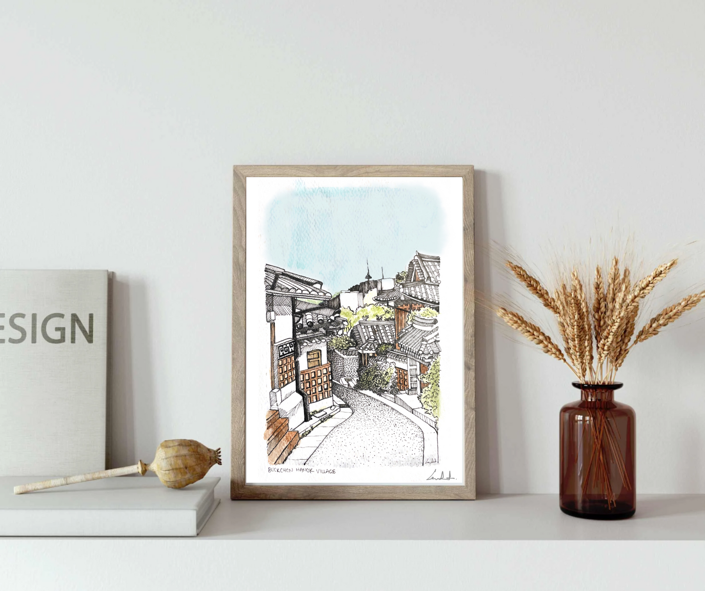 Serene Scenes: Chinese Village Watercolor Postcards